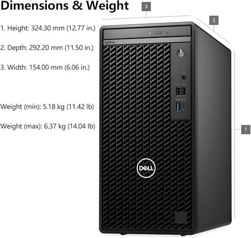 كمبيوتر مكتبي Dell OptiPlex، كمبيوتر برجي Dekstop 7020، معالج Intel رباعي النواة من الجيل الثاني عشر (Beats Core i7-9700)، ذاكرة الوصول العشوائي DDR5 سعة 16 جيجابايت، 1 تيرابايت PCIe SSD، DVDDRW، محول WiFi، RJ-45، كيلو بايت وماوس، Windows 11 Pro (متجدد) in Saudi Arabia