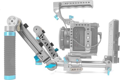 ذراع تمديد KONDOR BLUE Rosette قابل للتعديل طول ARRI Rosette كتف كاميرا مقبض موسع RED URSA C500 F5 Alexa BMPCC 4K 6K (ذراع تمديد | يسار) in Saudi Arabia
