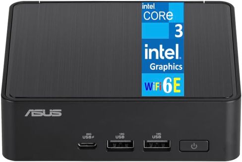 ASUS NUC 14 Pro AI Powered Mini Desktop (Intel Core 3 100U، Intel Graphics، 16GB DDR5، 512GB PCIe SSD، 2 Thunderbolt 4، WiFi 6E، Bluetooth 5.3، 90W PSU، RJ-45، 2 HDMI، Win 11 Home) (متجدد) in Kuwait