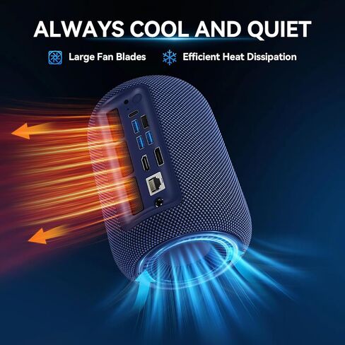 Mini PC, AMD Ryzen 5 7640HS Mini Computer(6C/12T up to 4.9GHz), 16GB DDR5 512GB PCIE SSD Micro Desktop PC 4K Triple Display HDMI+DP+USB4 Type C/2.5G LAN/WiFi6/BT5.2 for Gaming/Office/Home in Saudi Arabia