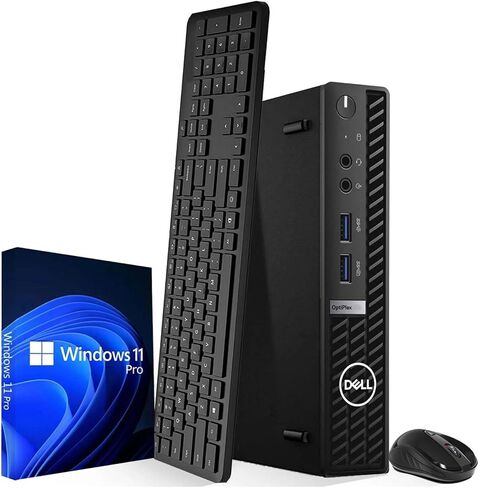 كمبيوتر سطح المكتب Dell OptiPlex 7010 Micro - Intel Core i5-13500T الجيل الثالث عشر - ذاكرة الوصول العشوائي 16 جيجابايت - 128 جيجابايت SSD - لوحة مفاتيح وماوس لاسلكيين - WiFi - DisplayPort - كمبيوتر صغير للمنزل والمكتب - Windows 11 Pro (متجدد) in Kuwait
