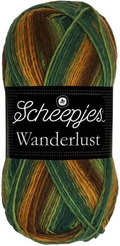 Scheepjes Wanderlust Yarn 100g Color 451 Vermont Acrylic للحياكة والحيوانية in Saudi Arabia
