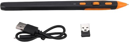 Computer Mouse Pen, Ergonomic Pen Mouse, DPI 800 1200 1600 Adjustable Pocket Ergonomic 2.4G Wireless Pen Mouse for Laptops Desktops Tablets Smartphones (Black) in Saudi Arabia