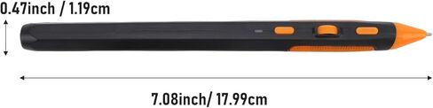 Computer Mouse Pen, Ergonomic Pen Mouse, DPI 800 1200 1600 Adjustable Pocket Ergonomic 2.4G Wireless Pen Mouse for Laptops Desktops Tablets Smartphones (Black) in Saudi Arabia