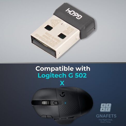 مستقبل ماوس لاسلكي بديل - متوافق مع موديلات Logitech G Pro X، G 502X، G603، G604 - مستقبل USB بديل، دونجل، واي فاي، USB (G604) in Kuwait