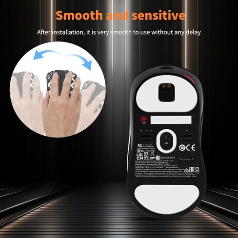 Mouse Grip Tape Full Coverage for BenQ Zowie U2, Self-Adhesive Sweat-Resistant Professional Mice Upgrade Kit,Mouse Feet Skates(Foot pad + White Mouse Grip Tape) in Saudi Arabia