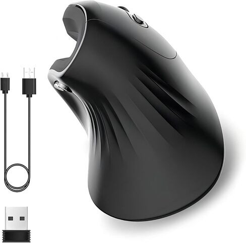 Brrnoo Vertical Mouse, Mouse Ergonomic Mouse Carpal Tunnel Mouse with Clicking Experience T27 Wired Version Ergonomic Design for Laptop Desktop PC (Rechargeable) in Kuwait