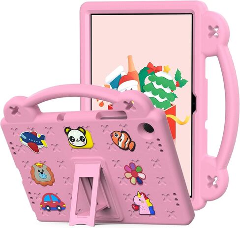Case for Galaxy Tab A9 Plus/Tab A11 Plus 11'', EVA Shockproof Cover for Samsung A9+ Plus / A11+ Plus Tablet Case, with Stand Handle Figures, Pink in Saudi Arabia