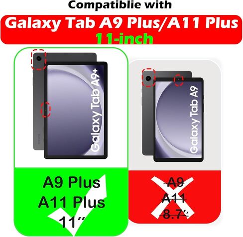Case for Galaxy Tab A9 Plus/Tab A11 Plus 11'', EVA Shockproof Cover for Samsung A9+ Plus / A11+ Plus Tablet Case, with Stand Handle Figures, Pink in Saudi Arabia