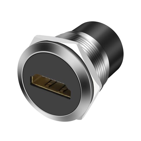 محول دائرة تركيب لوحة HDMI من MEIRIYFA 4K HDMI أنثى إلى أنثى يمر عبر موصل مقبس مستدير للحاجز لجهاز العرض والكمبيوتر المحمول والكمبيوتر الشخصي والشاشة والتلفزيون in Kuwait