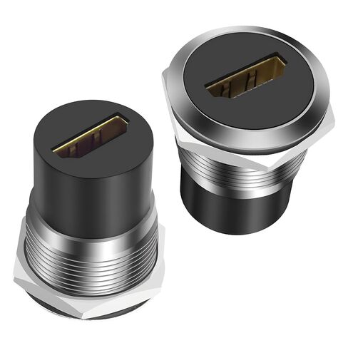 محول دائرة تركيب لوحة HDMI من MEIRIYFA 4K HDMI أنثى إلى أنثى يمر عبر موصل مقبس مستدير للحاجز لجهاز العرض والكمبيوتر المحمول والكمبيوتر الشخصي والشاشة والتلفزيون in Kuwait