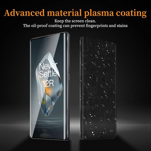 3 Pack Screen Protector for OnePlus 12R, UltraClear, 9H Hardness, Bubble-Free Installation, Case-Friendly, Supports Fingerprint Sensor in Saudi Arabia