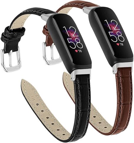 حزام FitTurn النحيف متوافق مع Fitbit إلهام 3 أساور للنساء والرجال وأساور معصم بديلة من الجلد الأصلي الرقيقة مصنوعة يدويًا وإكسسوارات حزام ساعة متعددة الألوان لإلهام 3 in Saudi Arabia