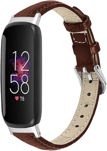 حزام FitTurn النحيف متوافق مع Fitbit إلهام 3 أساور للنساء والرجال وأساور معصم بديلة من الجلد الأصلي الرقيقة مصنوعة يدويًا وإكسسوارات حزام ساعة متعددة الألوان لإلهام 3 in Saudi Arabia
