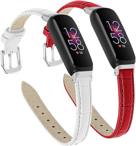 حزام FitTurn النحيف متوافق مع Fitbit إلهام 3 أساور للنساء والرجال وأساور معصم بديلة من الجلد الأصلي الرقيقة مصنوعة يدويًا وإكسسوارات حزام ساعة متعددة الألوان لإلهام 3 in Saudi Arabia