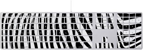 MightySkins Skin Compatible with Apple Keyboard with Numeric Keypad wrap Cover Sticker Skins Black Zebra in Saudi Arabia