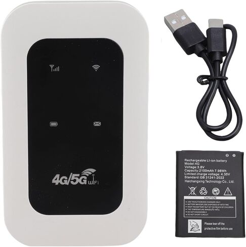 EBTOOLS Portable 4G Router, 300Mbps LTE CAT4 Mobile WiFi Hotspot with USB C Power and 2100mAh Battery, Support 10 Devices for Travel Camping Home in Saudi Arabia