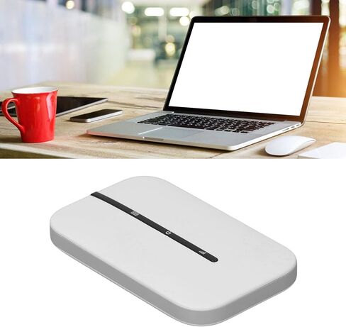 4G LTE Mobile Hotspot, Unlocked Router 300Mbps 2100mAh Supports 10 Users Sharing, with SIM Card Slot for Travel Business Trip Work in Saudi Arabia
