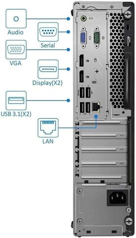 Lenovo ThinkCentre M720S SFF PC Desktop, Intel i3-8100 3.6GHz, 16GB RAM, 512GB SSD, Keyboard & Mouse, WiFi USB, Windows11 Pro (Renewed) in Saudi Arabia