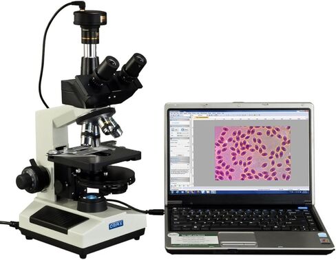 OMAX 40X-2000X Phase Contrast Trinocular Compound LED Microscope with 9MP Digital Camera in Saudi Arabia