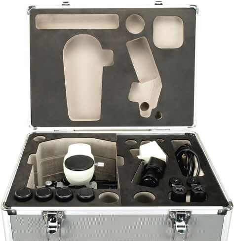 OMAX 40X-2000X Binocular Compound LED Siedentopf Microscope with Aluminum Carrying Case in Saudi Arabia