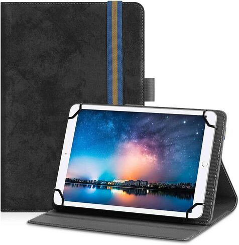 UrbanX Universal Case for 7-8 inch Tablet,Stand Folio Tablet Case Protective Cover for Huawei MediaPad M3 Lite 8 Touchscreen Tablet, with Adjustable Fixing Band and Multiple Angles–Soft Blue in Saudi Arabia