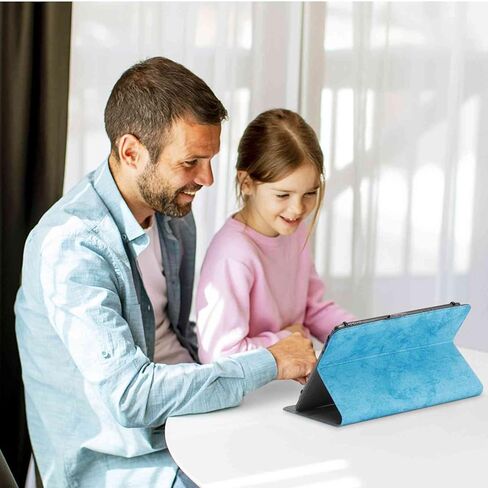 UrbanX Universal Case for 7-8 inch Tablet,Stand Folio Tablet Case Protective Cover for Huawei MediaPad M3 Lite 8 Touchscreen Tablet, with Adjustable Fixing Band and Multiple Angles–Soft Blue in Saudi Arabia