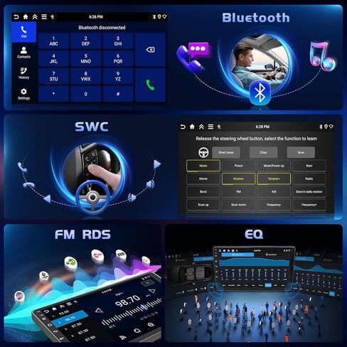 4+64GB for Mitsubishi Mirage 2012 2013 2014 2015 2016 Car Stereo Radio Android 15, Wireless Carplay Andorid auto 9 inch INCELL Touchscreen Stereo Upgrade GPS WiFi Bluetooth FM/RDS EQ-32 Backup Camera in Saudi Arabia
