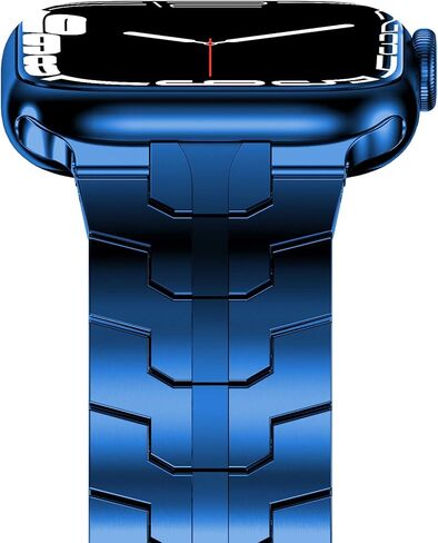 NewWays Grade 2 Titanium/Stainless Steel Band Compatible with Apple Watch Ultra 3 2 1 49mm Series 11 10 46mm 42mm Series 9 8 7 45mm 41mm 44mm 40mm SE 6 5 4, Rugged iwatch Link Bracelet for men in Saudi Arabia