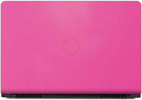 غلاف كمبيوتر محمول من Skinit متوافق مع الطراز Inspiron 15 و1545 - تصميم مواد نسيجية متخصصة من ألياف الكربون الوردية المرخصة رسميًا in Kuwait