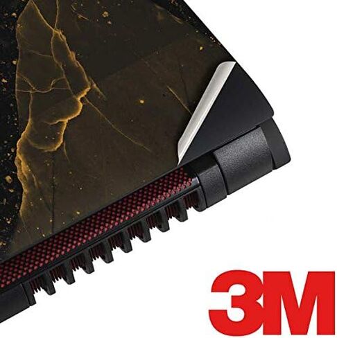 ملصق Skinit للكمبيوتر المحمول متوافق مع الطراز Inspiron 15 و1545 - تصميم رخامي منقط باللونين الأسود والذهبي مرخص رسميًا in Saudi Arabia