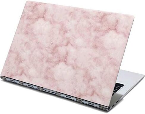 غلاف كمبيوتر محمول من Skinit متوافق مع شاشة لمس Yoga 910 2 في 1 مقاس 14 بوصة - مرخصة رسميًا من Skinit ومصممة في الأصل بتصميم رخامي أحمر الخدود in Saudi Arabia