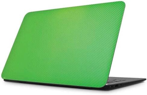 Skinit Decal Laptop Skin Compatible with XPS 13 Ultrabook - Green Carbon Fiber Specialty Texture Material Design in Saudi Arabia