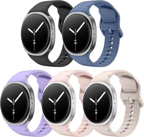 Sport Band for Samsung Galaxy Watch 8 Band 40mm 44mm/Galaxy Watch 8 Classic 46mm, Soft Silicone Replacement Strap for Men Women in Saudi Arabia