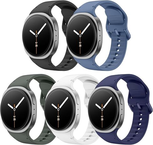 Sport Band for Samsung Galaxy Watch 8 Band 40mm 44mm/Galaxy Watch 8 Classic 46mm, Soft Silicone Replacement Strap for Men Women in Saudi Arabia