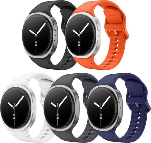 Sport Band for Samsung Galaxy Watch 8 Band 40mm 44mm/Galaxy Watch 8 Classic 46mm, Soft Silicone Replacement Strap for Men Women in Saudi Arabia