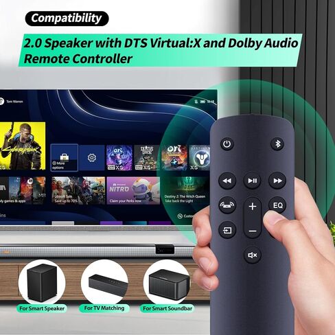 بديل جديد للتحكم عن بعد لمكبر الصوت AMZ Fir-e TV Soundbar 2.0 مع DTS Virtual: X ووحدة التحكم عن بعد للصوت Dolby in Kuwait