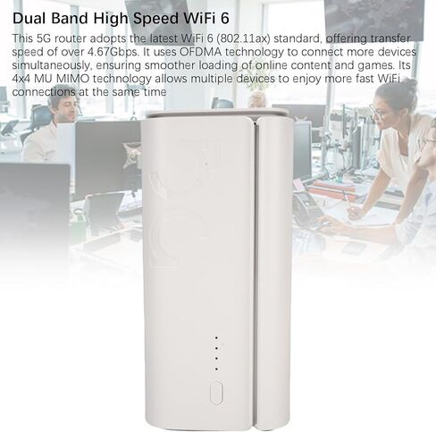 5G CPE Router with SIM Card Slot, 4.67Gbps High Speed Dual Band WiFi 6 Wireless Router for Home Indoor, Support for NSA SA, Dual Band Cellular Modem (US Plug) in Kuwait