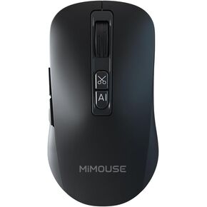 MIMOUSEEM4AI wireless intelligent ai mouse, built-in ai assistant, supports ai writing, ai drawing, Smart mouse，one click voice typing, screenshot,translation, and supports multiple languages. (Black) in Saudi Arabia