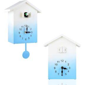 KEYPOWER Cuckoo Clock Cuckoo Wall Clock,Cuckoo Bird Voices Call, Design Clock Pendulum, Bird House, Wall Art Home Living Room Kitchen Office Decoration (Green) in Saudi Arabia