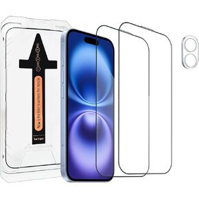 2 + 1 واقي شاشة لهاتف iPhone 17 مع واقي عدسة الكاميرا تغطية كاملة طبقة من الزجاج المقسى صلابة 9H مع صندوق خالٍ من الغبار in Kuwait