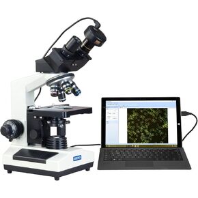 OMAX 40X-1000X Compound Binocular Microscope w Darkfield Condenser+3.0MP USB Digital Camera in Kuwait