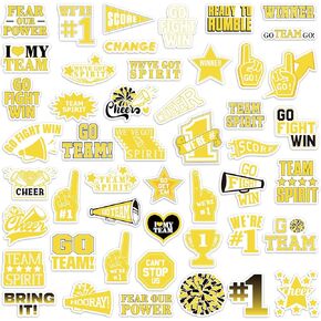50pcs ملصقات روح فريق Green Team ، Go Team Stickers للأطفال ، والرياضة المقاومة للماء فينيل الشارات ذاتية اللصق. in Kuwait