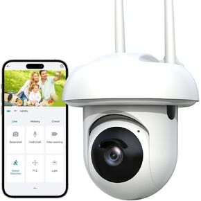 كاميرات مراقبة خارجية، كاميرات خارجية لأمن المنزل، كاميرات تدعم رؤية 1080 بكسل و355 درجة، تدعم الرؤية الليلية وإنذار الكشف الذكي، تدعم تسجيل الفيديو في جميع الأحوال الجوية in Kuwait