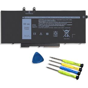 4GVMP 1V1XF RF7WM استبدال بطارية الكمبيوتر المحمول لـ Dell 5400 5410 5500 5510 3540 3550 Inspiron 7590 7591 7791 2-in-1 Series Notebook R8D7N 9JRYT X77XY C5GV2 7.6V 68Wh in Kuwait