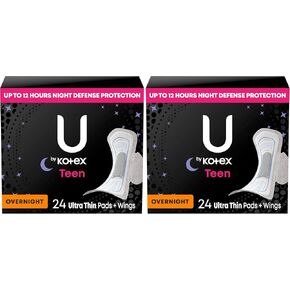 U by Kotex Balance Sized for Teens Ultra Thin Pads with Wings, Extra Absorbency, 56 Count (4 Packs of 14) (Packaging May Vary) in Saudi Arabia