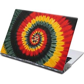غلاف كمبيوتر محمول من Skinit متوافق مع شاشة اللمس Yoga 910 2 في 1 مقاس 14 بوصة - صبغة زرقاء سائلة مرخصة رسميًا - تصميم حلزوني راستا in Kuwait