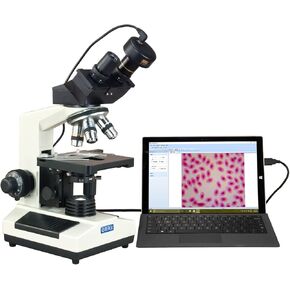 OMAX Phase Contrast Compound Biological Binocular Microscope 40X-1000X with 9.0MP USB Camera in Saudi Arabia