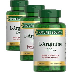 Nature's Bounty L-Arginine, Supports Blood Flow and Vascular Function, 1000 mg, Tablets, 50 Ct in Saudi Arabia