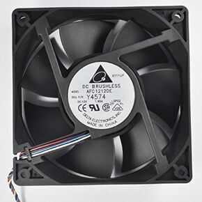 مروحة دلتا AFC1212DE 12 فولت 1.6 أمبير 120 مم × 38 مم لـ DELL P/N Y4574 5-Pin 4-Wire، مروحة تبريد بمحمل كروي مزدوج، بدون فرشاة تيار مستمر in Kuwait